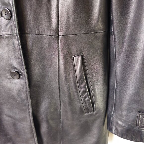 Siena Studio 100% Genuine Leather Lined Black Jacket size M - Picture 3 of 9